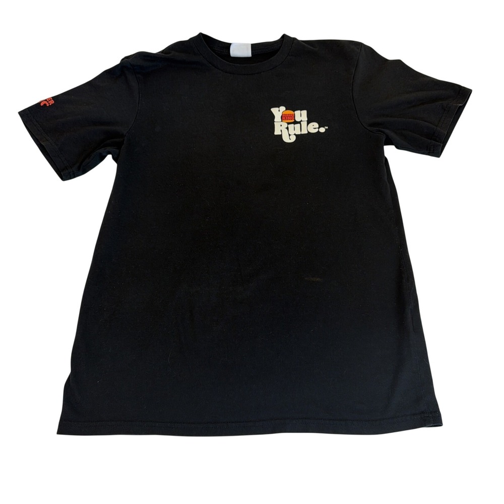 Burger King "You Rule" Employee Uniform T-shirt  Black Size Large